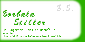 borbala stiller business card